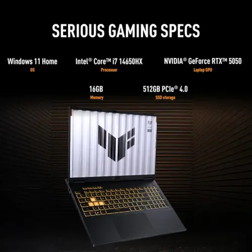 Laptop Asus TUF Gaming F16 FX608JHR - ES73 Core i7 14650HX | 16GB | 1TB SSD | RTX 5050 8GB | 16inch(1920x1080) FHD+ 165Hz - New 100% Fullbox